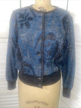 GEIGER Austria Women's Sz 38 Wool Cardigan Pullover Sweater Luxury VINTAGE